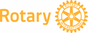 goldenes Logo vom Rotary Club bei einer Charity Veranstaltung