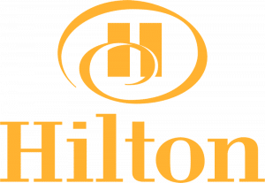 goldenes Logo von Hilton Hotels